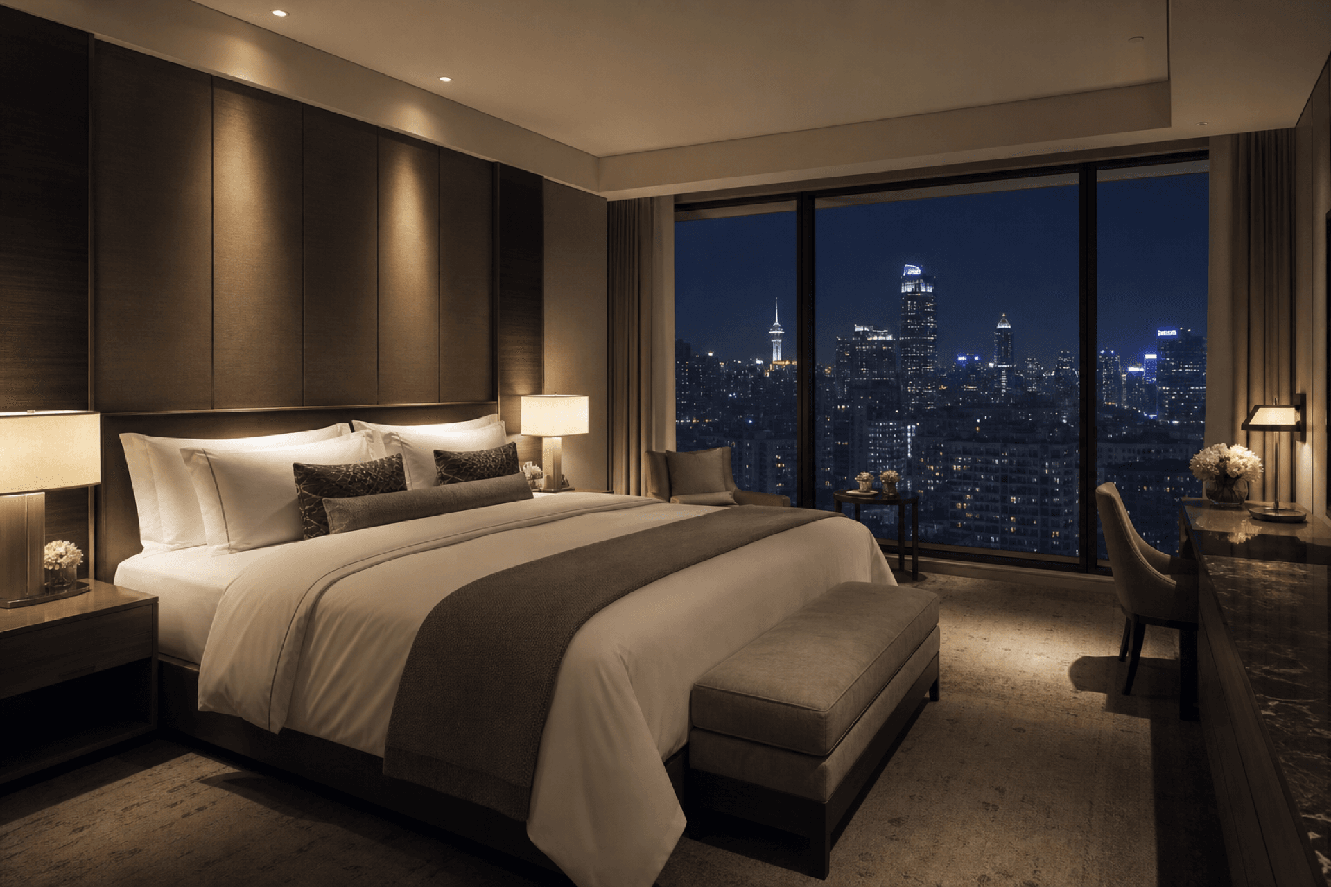 High-end bedroom suite interior